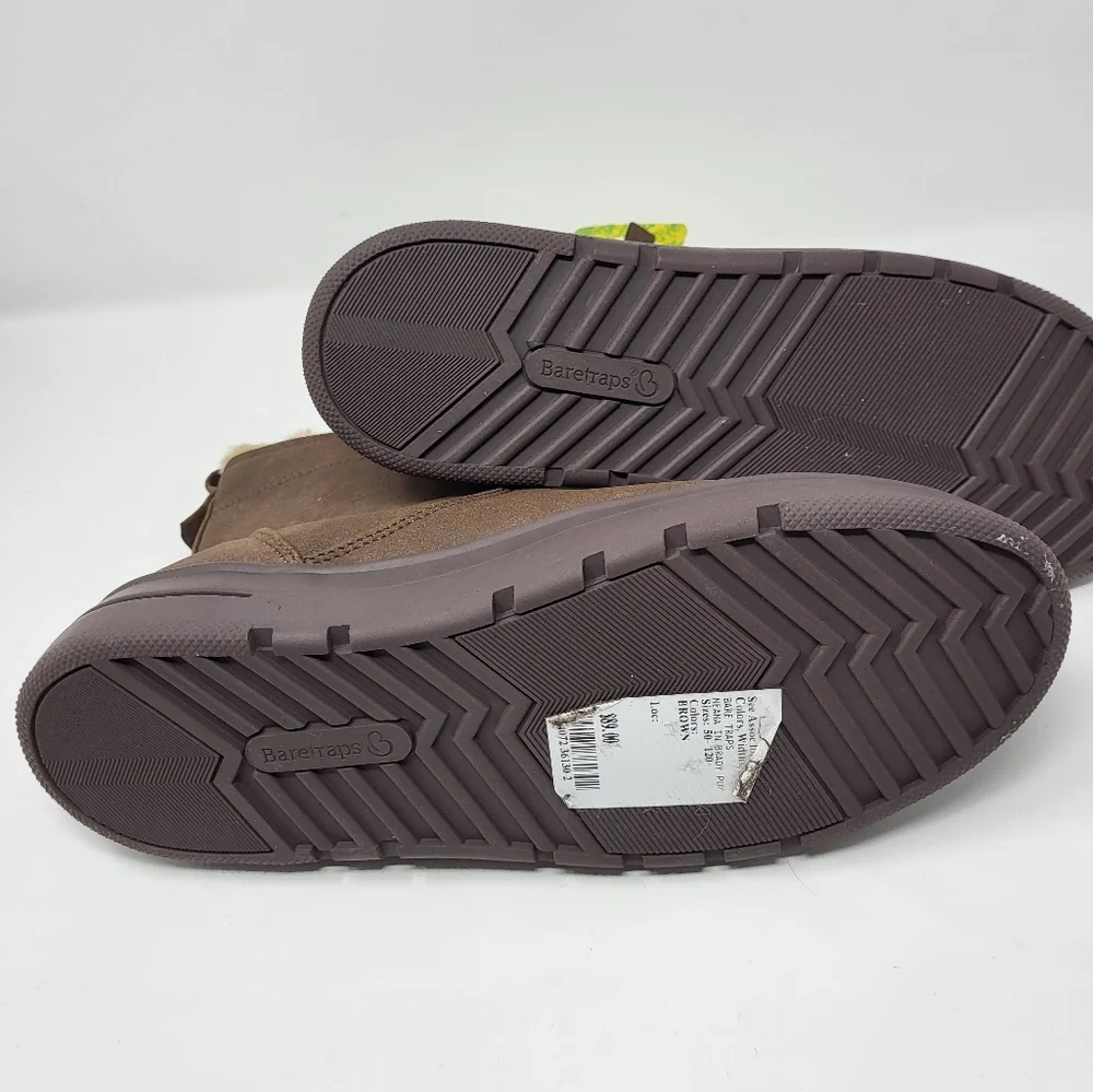 Baretraps Neana Mid-Shaft Line Zip Up Brown Boots New Size 8.5